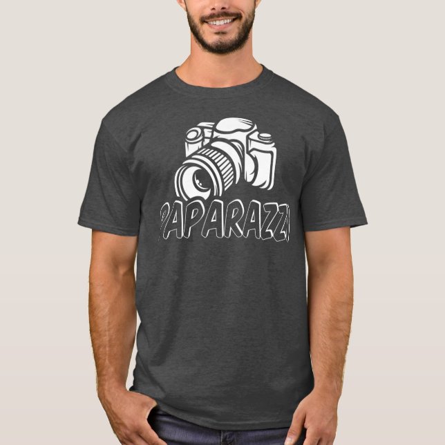 Paparazzi Funny Vater Retro-Kamera T-Shirt (Vorderseite)