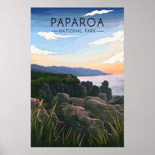 Paparoa Nationalpark Neuseeland Reiseplakat Poster