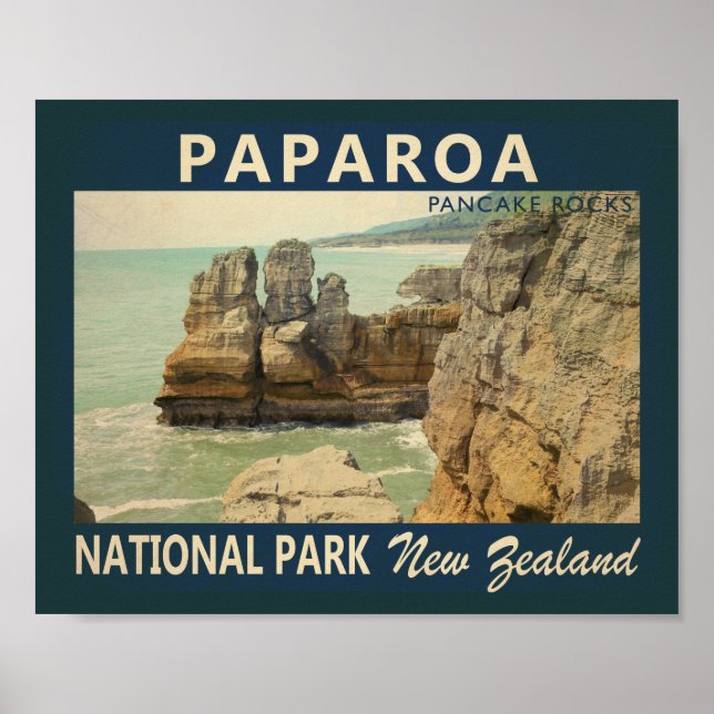Paparoa Nationalpark Neuseeland Vintag Poster (Vorne)