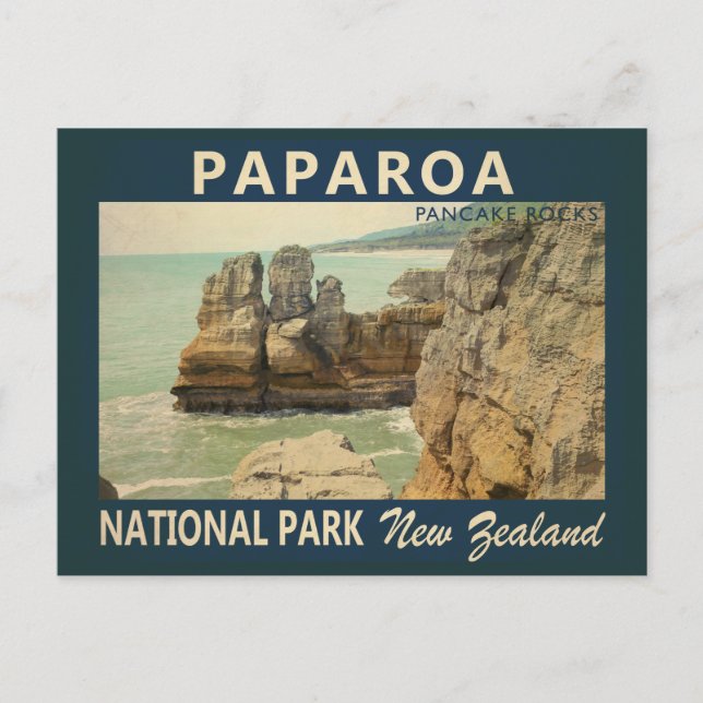 Paparoa Nationalpark Neuseeland Vintag Postkarte (Vorderseite)