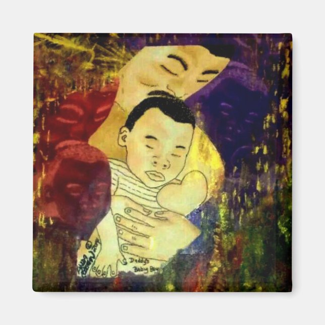 Papa's Baby Boy Magnet (Vorne)