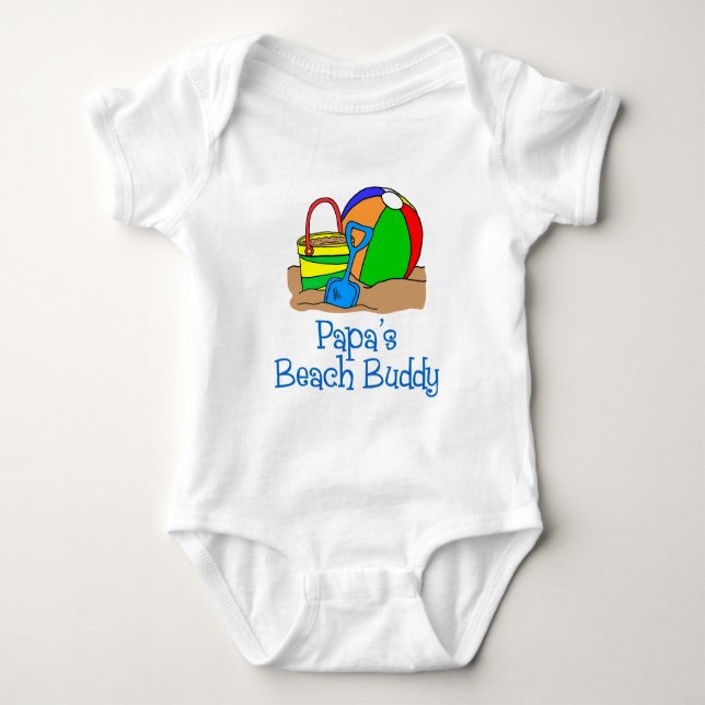 Papas Beach Buddy Baby Strampler (Vorderseite)
