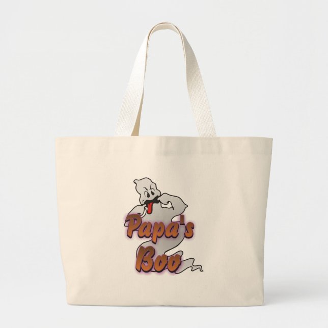 Papas Boo Halloween-Geist Jumbo Stoffbeutel (Vorne)