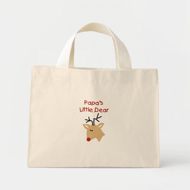 Papa's Dear Papa Deer Christmas Mini Stoffbeutel (Vorne)