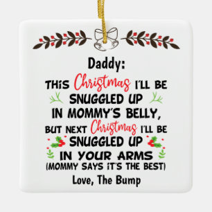 Papa's erste Weihnachten Aus dem Berg, Vater zu se Keramikornament