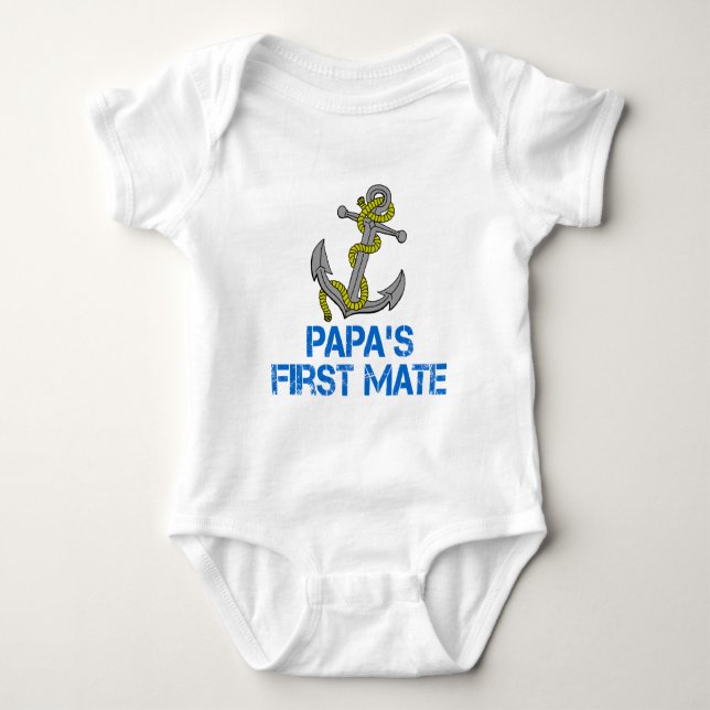 Papas erster Partner Baby Strampler (Vorderseite)