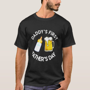 Papas erstes Baby Milch Bier Vintage T-Shirt