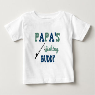 Papa's Fishing Buddy Baby T-Shirt (blau)