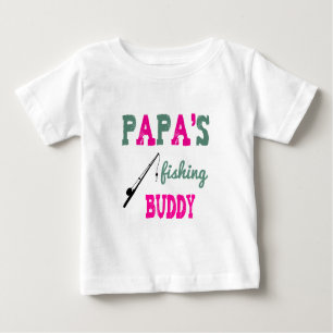 Papa's Fishing Buddy Baby T-Shirt (pink)
