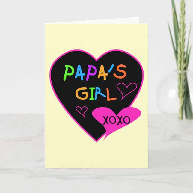 Papa's Girl T-Shirts, Hats, Tasse, Buttons, Kleidu Karte (Vorderseite)