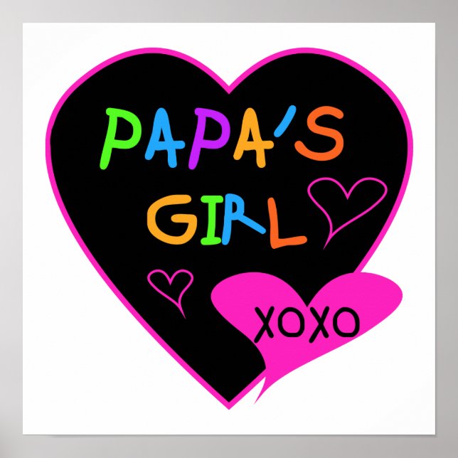 Papa's Girl T-Shirts, Hats, Tasse, Buttons, Kleidu Poster (Vorne)