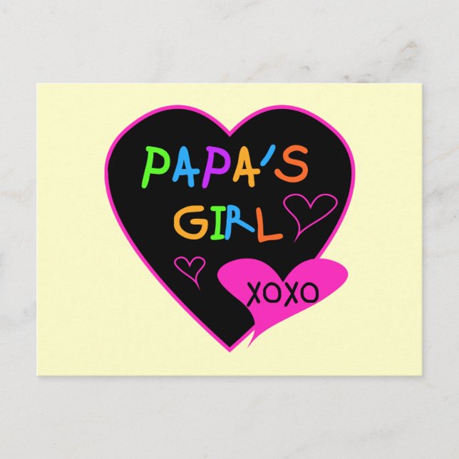 Papa's Girl T-Shirts, Hats, Tasse, Buttons, Kleidu Postkarte (Vorderseite)