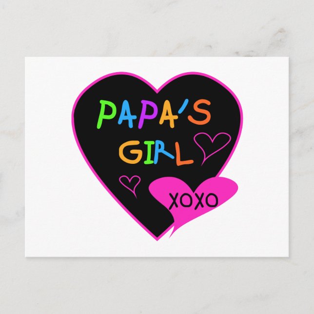 Papa's Girl T-Shirts, Hats, Tasse, Buttons, Kleidu Postkarte (Vorderseite)