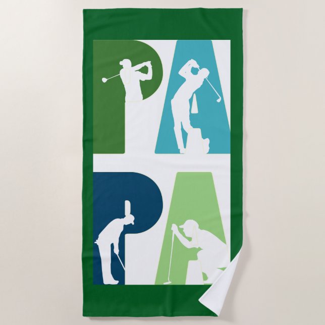 Papas Golf Legacy Strandtuch (Vorderseite)
