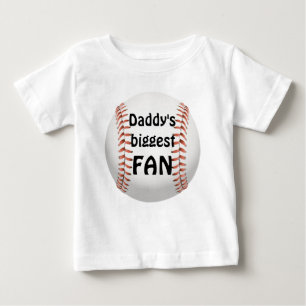 Papas größter Fan Familien-Baseball Baby T-shirt