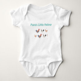Papa's kleine Helferstute mit Hen Baby Strampler