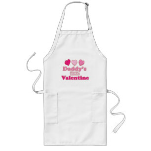 Papas kleine Valentinsdesign mit Herzen Lange Schürze