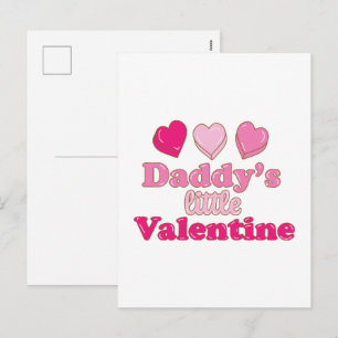 Papas kleine Valentinsgruß-Schrift mit Herzen Feiertagspostkarte