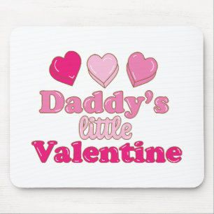 Papas kleine Valentinsgruß-Schriftzug mit Herzen Mousepad