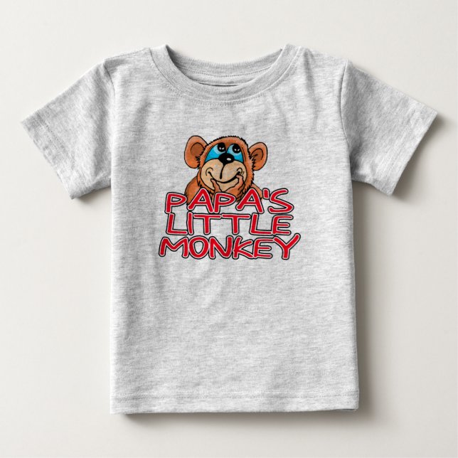 Papas kleiner Affe Baby T-shirt (Vorderseite)