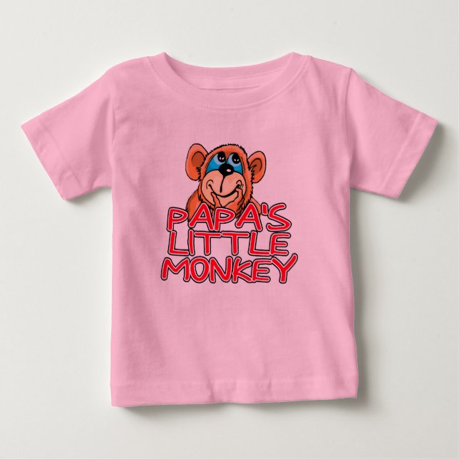 Papas kleiner Affe Baby T-shirt (Vorderseite)
