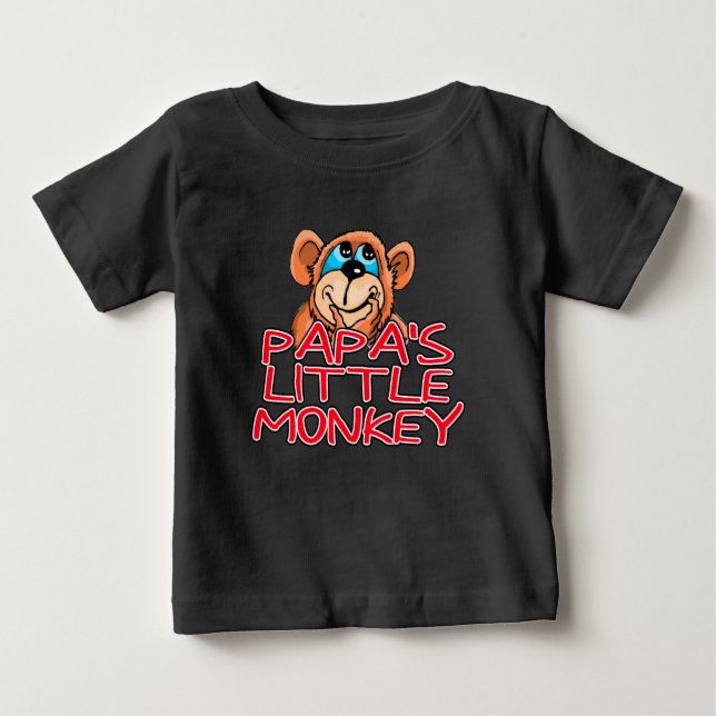 Papas kleiner Affe Baby T-shirt (Vorderseite)