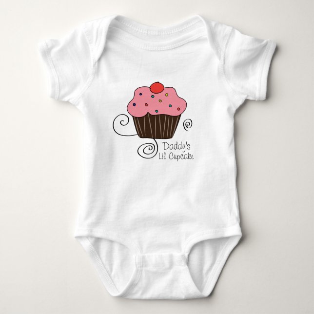 Papa's Kleiner Cupcake Baby Strampler (Vorderseite)