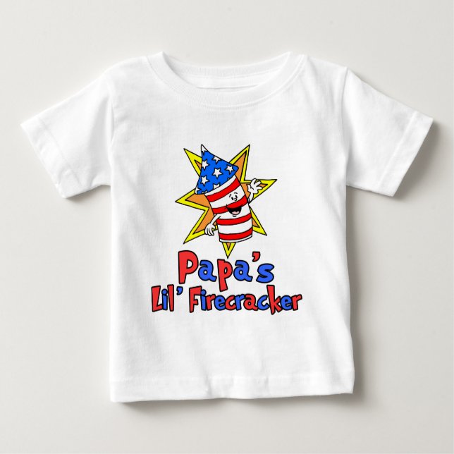 Papas kleiner Firecracker Baby T-shirt (Vorderseite)