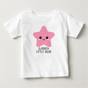 Papas kleiner Stern, Pink Star Grapic T-Shirt, Süß Baby T-shirt