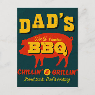 Papas Kochen Postkarte
