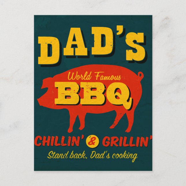 Papas Kochen Postkarte (Vorderseite)
