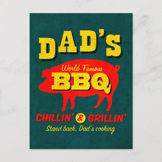 Papas Kochen Postkarte (Vorderseite)