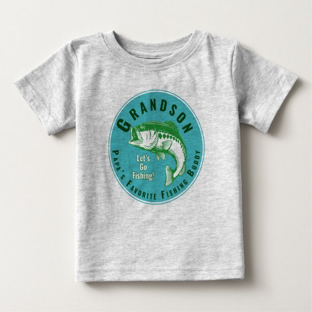 Papas Lieblingsfischbuddy Baby T-shirt (Vorderseite)