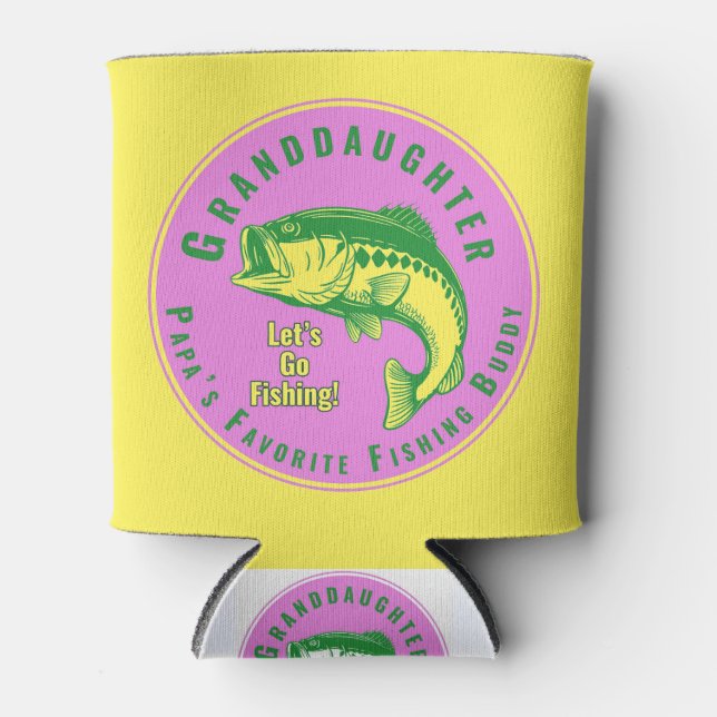 Papas Lieblingsfischbuddy Dosenkühler (Vorderseite)