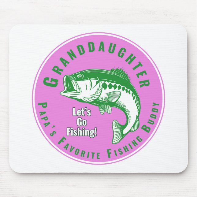 Papas Lieblingsfischbuddy Mousepad (Vorne)