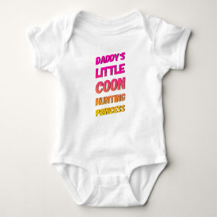 Papa's Little Coon Junting Princess Baby Bodysuit Baby Strampler