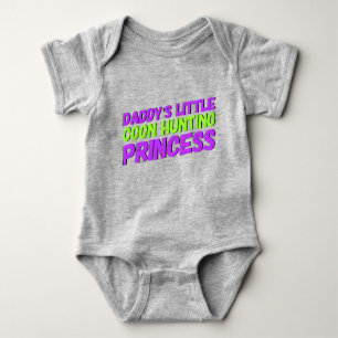Papa's Little Coon Junting Princess Baby Bodysuit Baby Strampler