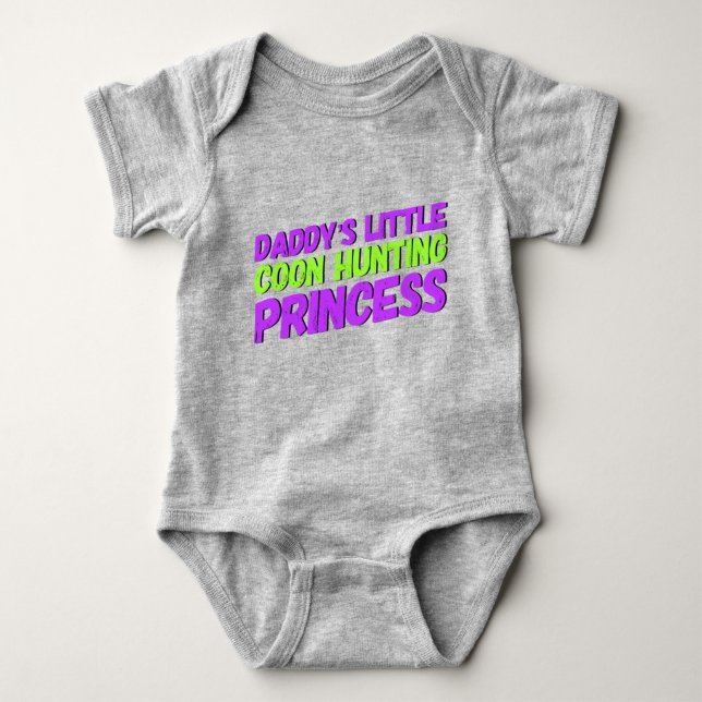 Papa's Little Coon Junting Princess Baby Bodysuit Baby Strampler (Vorderseite)