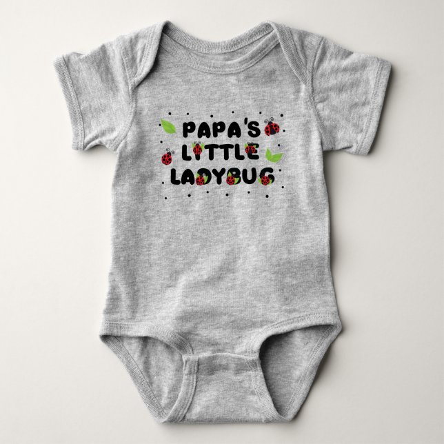 Papa's Little Ladybug - Cute  Baby Strampler (Vorderseite)