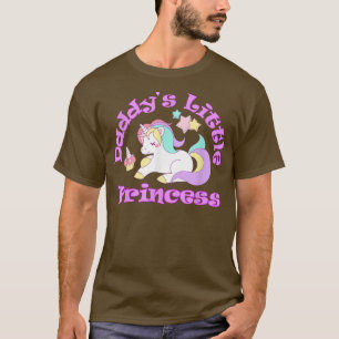 Papa's Little Princess Unicorn Girl Vatertag T-Shirt