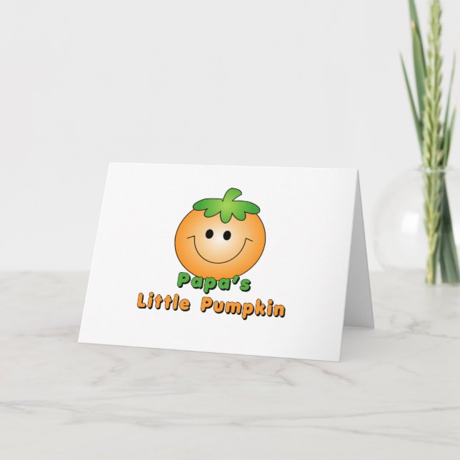 Papa's Little Pumpkin Karte (Vorderseite)