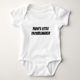 Papas Little Troublemaker Funny Baby Bodysuit Baby Strampler