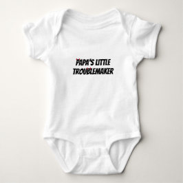Papas Little Troublemaker Funny Baby Bodysuit Strampler