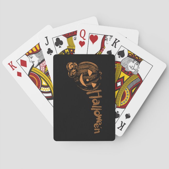 Papa's Posse of Halloween Kürbislaternen Spielkarten (Rückseite)