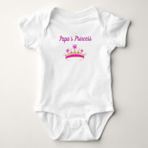 Papas Prinzessin Personalisiert Baby Strampler