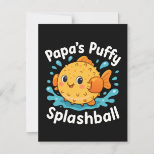 Papa's Puffy Splashball Funny Water Fish Postkarte