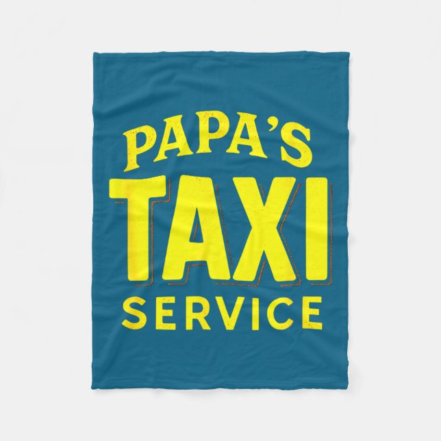 Papa's Taxi Service - Funny Dad Driver Love  Fleecedecke (Vorderseite)