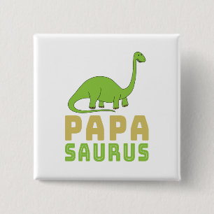 Papasaurus Dinosaur Brontosaurus Vatertag Button