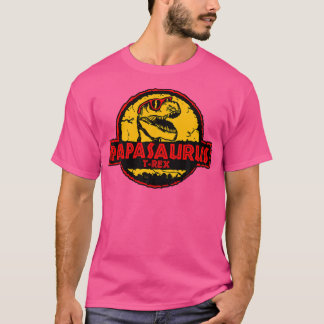 Papasaurus Dinosaur Dadasaurus Rex Funny Dino Vate T-Shirt