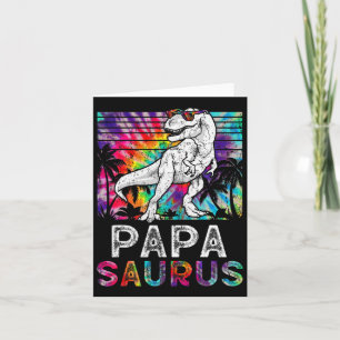 Papasaurus Dinosaur Papa Saurus Familie Matching T Karte
